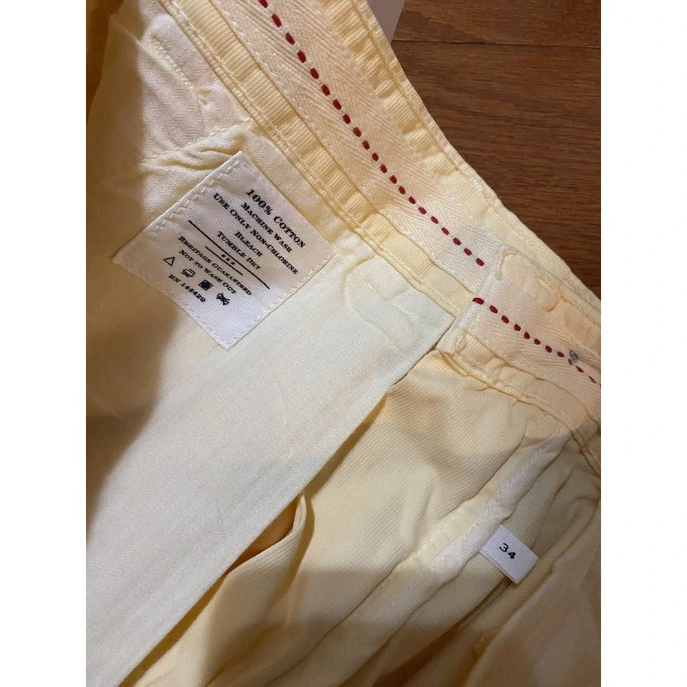 NEW Duck Head Shorts Mens Size 34 Yellow Clancy Made In USA NWT $98